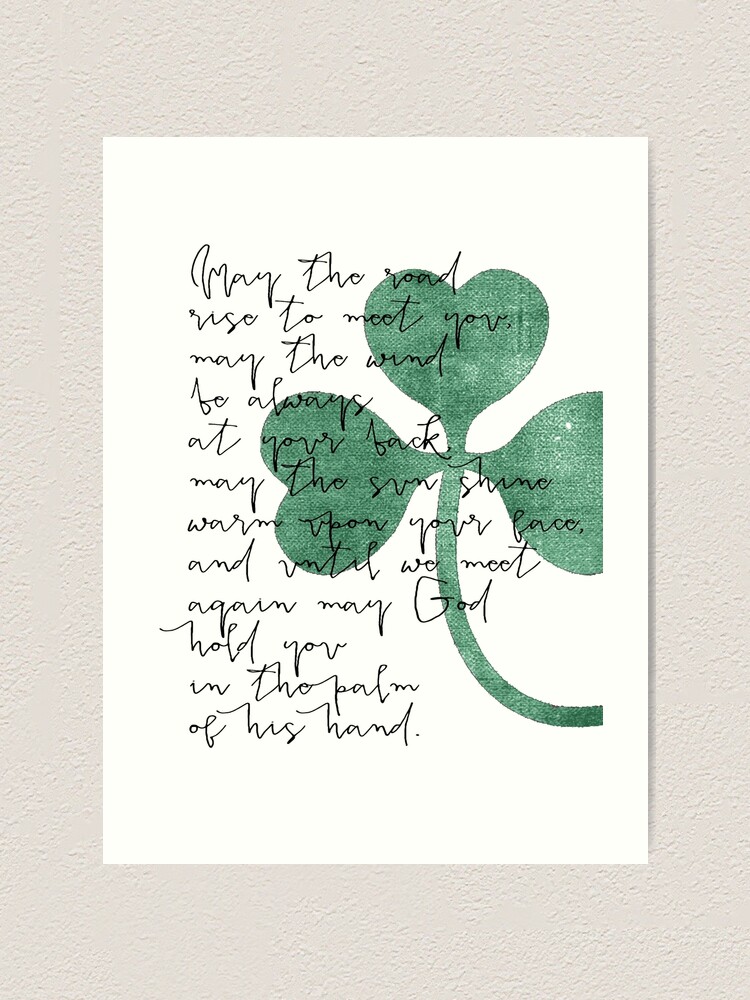 Typography Calligraphy Wedding Print Quote Print Irish Blessing