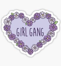 Girl Gang Floral Heart Sticker
