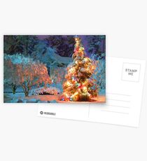 Snowy Christmas Tree Postcards