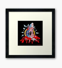 Zombie Shark Framed Print