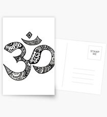 Om Sign Postkarten
