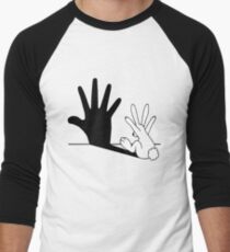 Rabbit Hand Shadow Men's Baseball ¾ T-Shirt