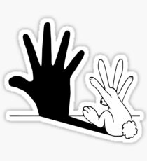 Rabbit Hand Shadow Sticker
