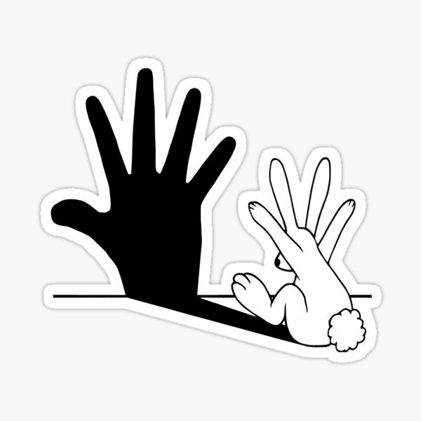 Hand Shadow Stickers Redbubble