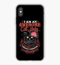 I am an Awesome Cat lady iPhone Case