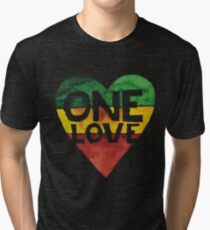 Eine Liebe Musik Rasta Reggae Herz Frieden Wurzeln Vintage T-Shirt