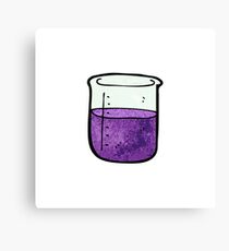 science beaker cartoon Canvas Print