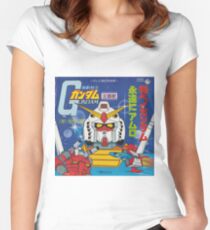 Mobile Suit Gundam Record Sleeve Front Cover Fitted Scoop T-Shirt