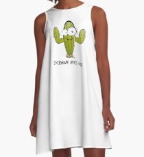 Everyone Need Hugs, funny cactus A-Line Dress
