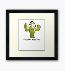 Everyone Need Hugs, funny cactus Framed Print