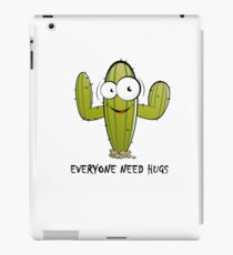 Everyone Need Hugs, funny cactus iPad Case/Skin