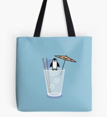Penguin on the rocks Tote Bag