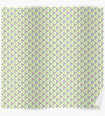 Alphabet Soup patterns colorful Poster