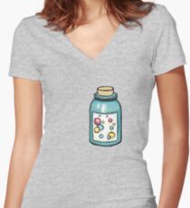 Bottle bubble Women's Fitted V-Neck T-Shirt