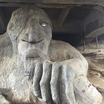 The Fremont Troll Black and White Trucker Hats