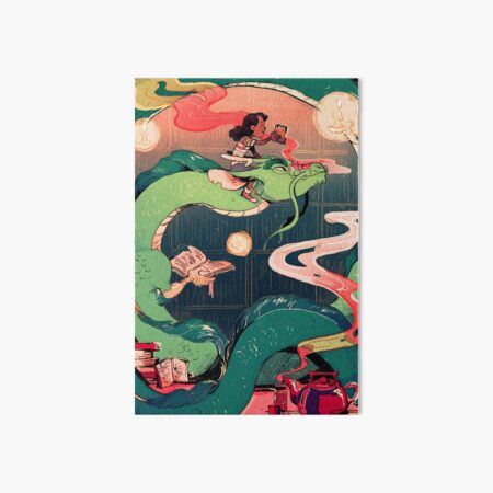 Library Dragon Art Board Print