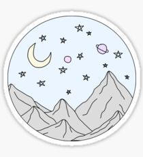 Himmel Bergszene Sticker