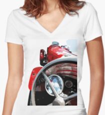 Thirties Speed Women's Fitted V-Neck T-Shirt