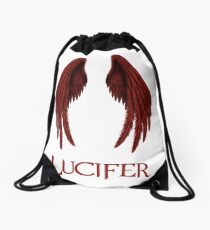 Lucifer red Drawstring Bag
