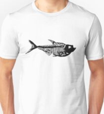 Fossil fish linocut Unisex T-Shirt