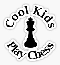 Pegatina Cool Kids Play Chess - Amante del ajedrez - King Queen Check Mate
