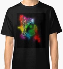 Zen Doodle Yin Yang Rainbow Black Classic T-Shirt