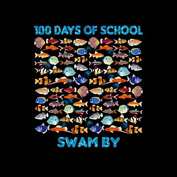  Fish 100 Days Of School Shirt Fisher Teacher Boy Girl Gift T- Shirt : Clothing, Shoes & Jewelry