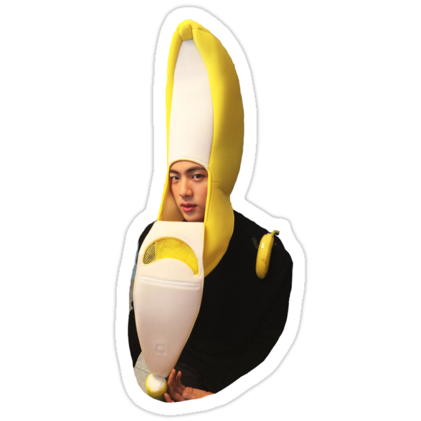 bts banana jin stickers by breezefrozen redbubble