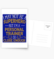 Superhero But Personal Trainer Postcards