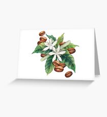 Watercolor coffee vignette Greeting Card