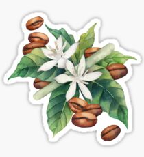 Aquarell Kaffee Vignette Sticker
