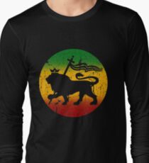 Lion of Judah Rasta Reggae Music Design Long Sleeve T-Shirt
