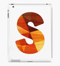 Letter S - Wooden Initial iPad Case/Skin