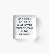 Favorite Color Alphabet Acrylic Block