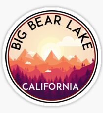 BIG BEAR LAKE CALIFORNIA SKIING SKI LAKE BOAT BOATING BEAR SNOWBOARD Sticker