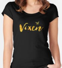 Hotwife Vixen with Butterfly. Women's Fitted Scoop T-Shirt