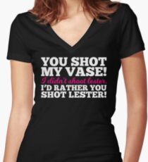 The Golden Girls - You Shot My Vase! Women's Fitted V-Neck T-Shirt