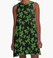 Cactuar print A-Line Dress
