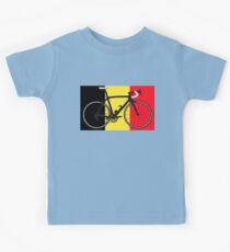 Bike Flag Belgium (Big - Highlight) Kids Tee