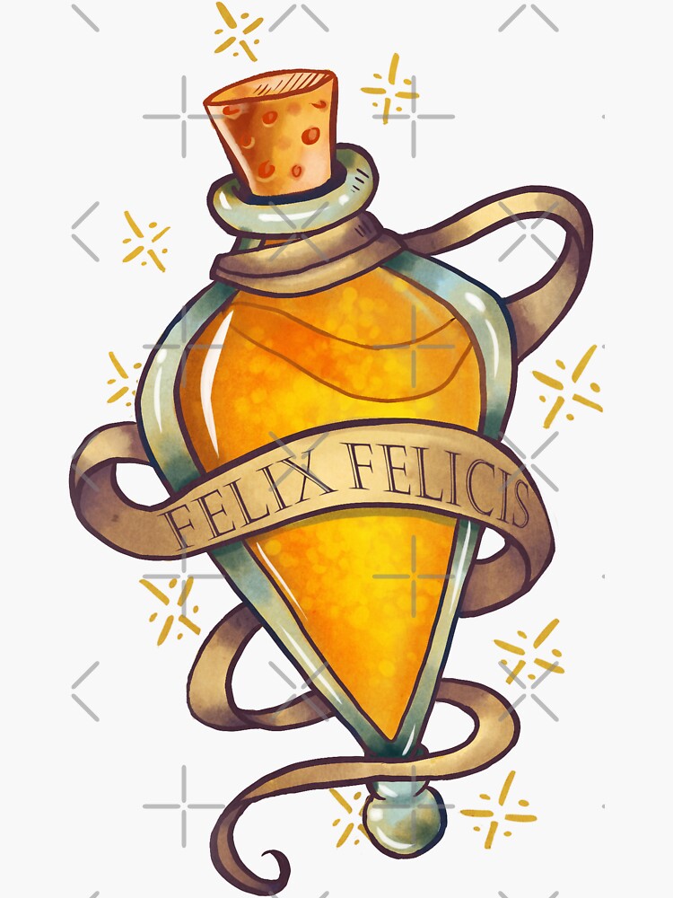 "Liquid Luck" Sticker by bookotter Redbubble