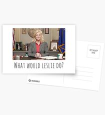 What would Leslie do? Postcards