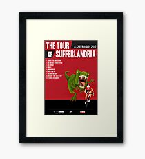 Official Tour of Sufferlandria 2017 Poster - MALE Rider Framed Print