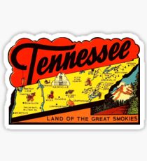 Pegatina Calcomanía de viaje de Tennessee TN State Map Vintage