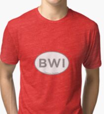 Baltimore Airport Code BWI Tri-blend T-Shirt