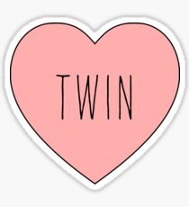 I Love Twin Heart | Black Variant Sticker
