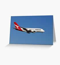 Qantas A380 Greeting Card