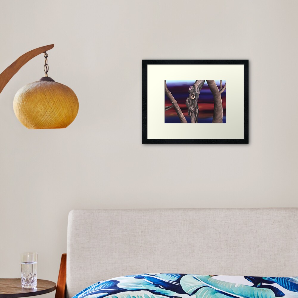 Run From The Grumpy Tree Framed Art Print