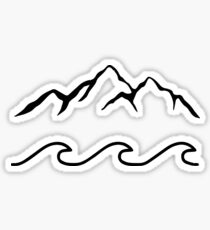 Mountains and Sea Sticker