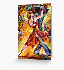 Im Rhythmus von Tango - Leonid Afremov Grußkarte