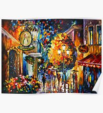 CAFE IN THE OLD CITY - Leonid Afremov Poster